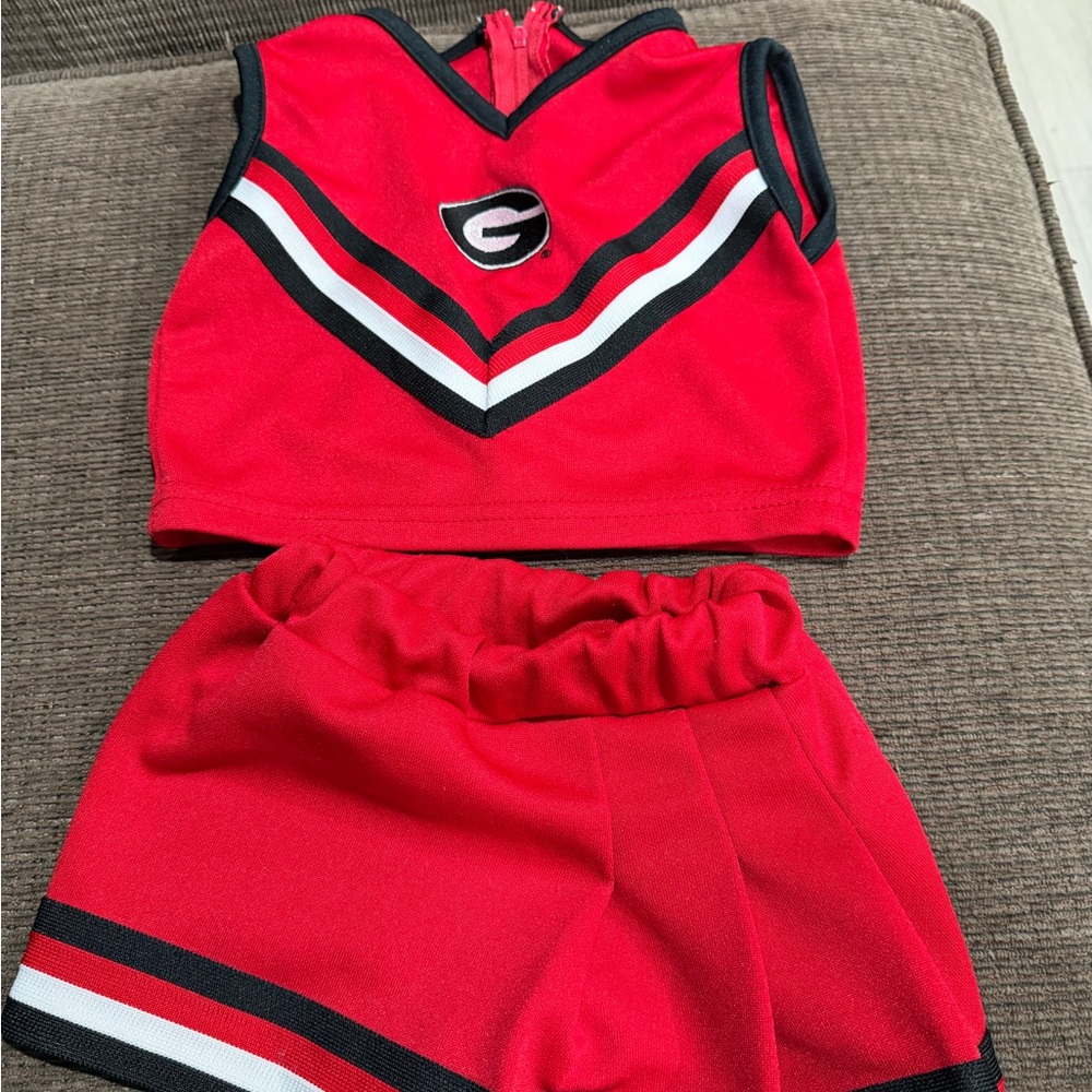 Red Cheerleader Outfit with Logo
